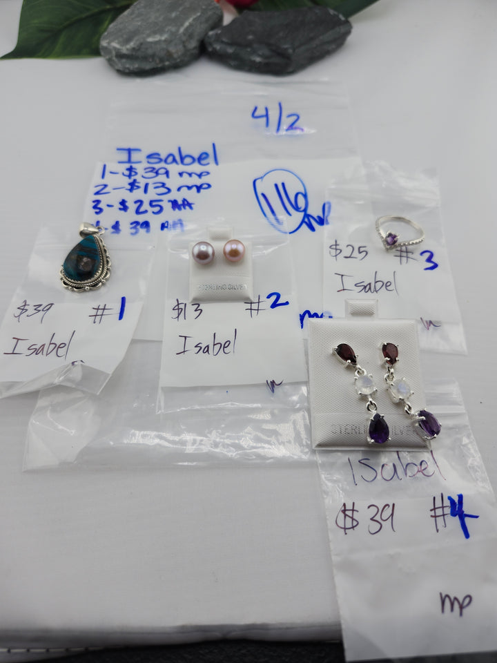 RESERVED FOR: Isabel - 4/2/2025 Tiktok Live Show - 4 Sterling Silver Items