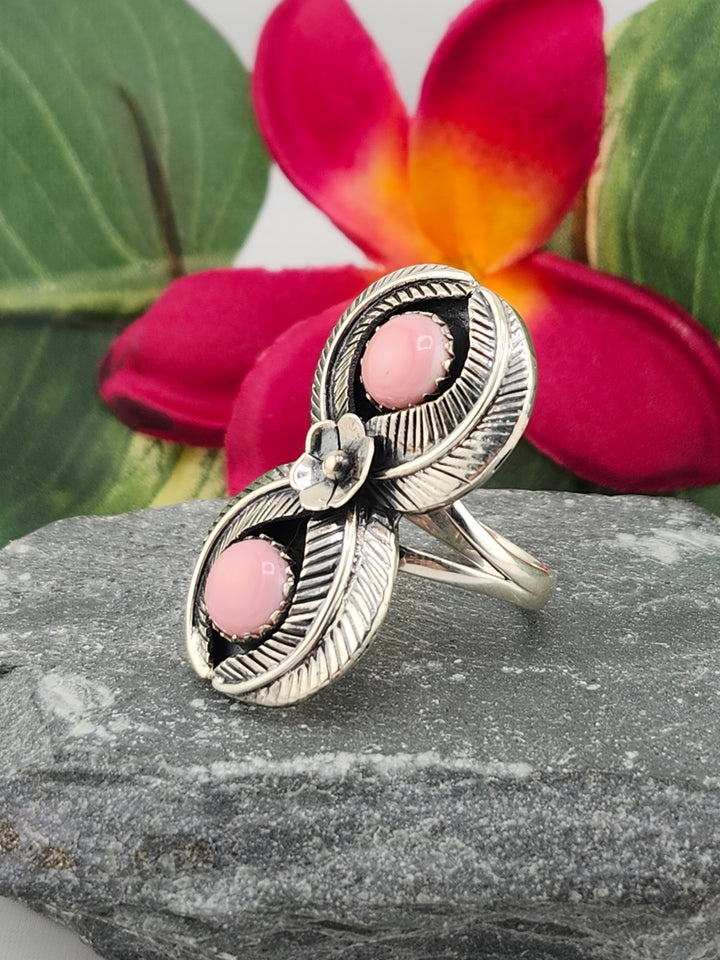 2 Stone Queen Conch Ring Size 10.25