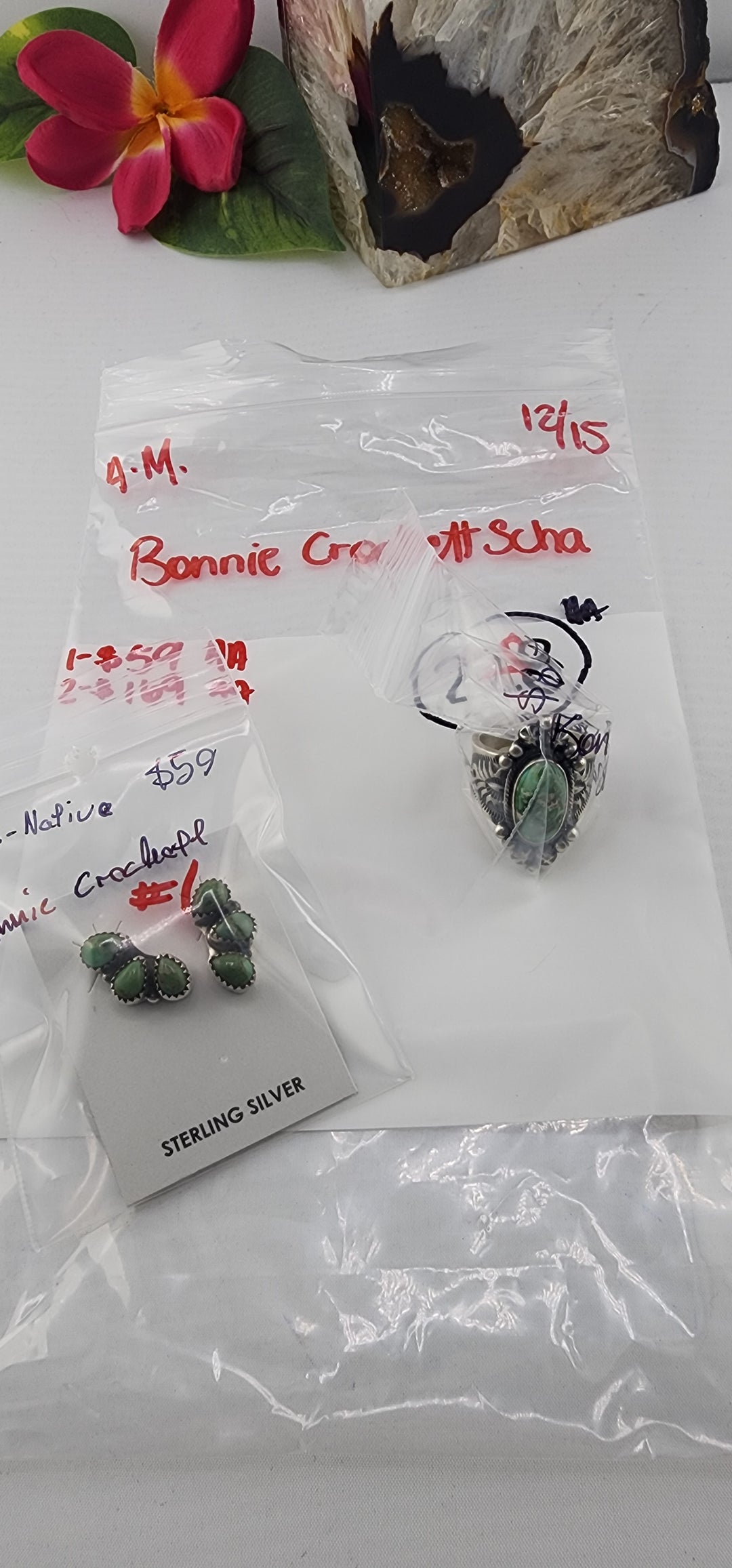 AM SHOW 48HR RESERVED FOR: Bonnie Crockett Scha - 12/15/2025 FL tiktok Live Show - 2 Sterling Silver Items