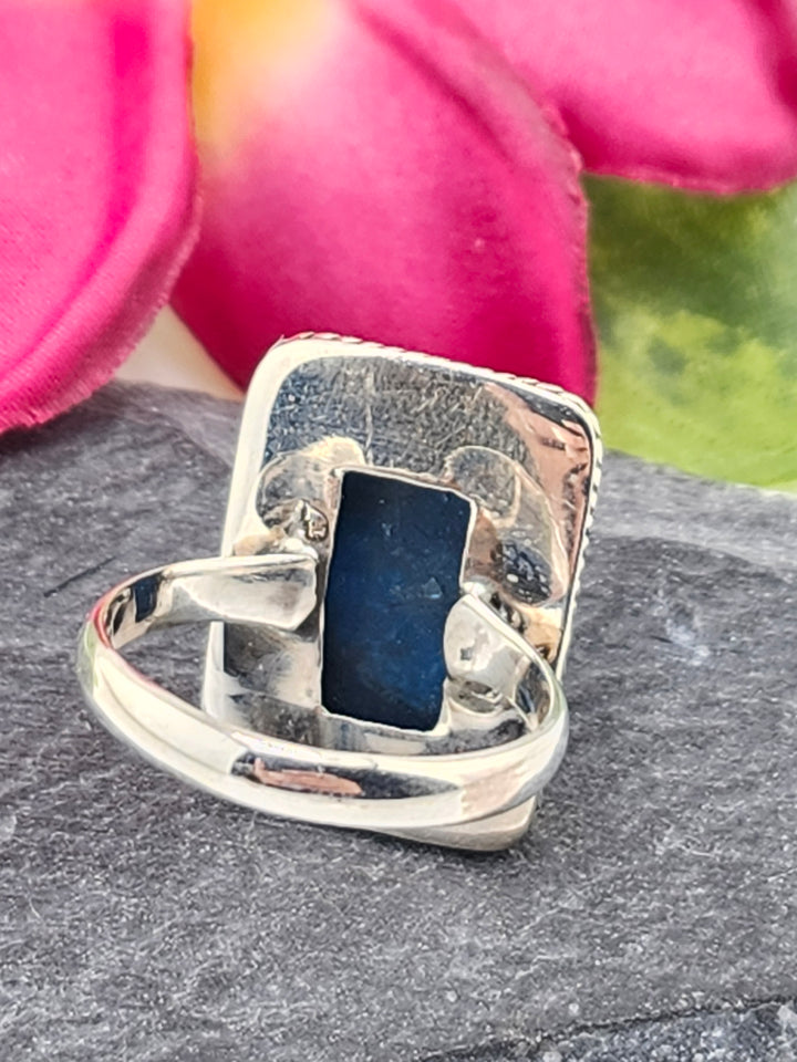 Apatite & 925 Sterling Silver Ring Size 7