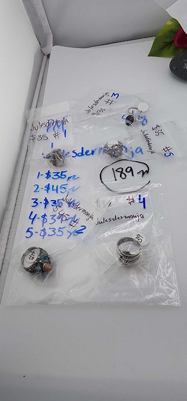 PM SHOW 48HR - RESERVED FOR: julesdermonja - 9/18/2025 FL tiktok Live Show - 5 Sterling Silver Items