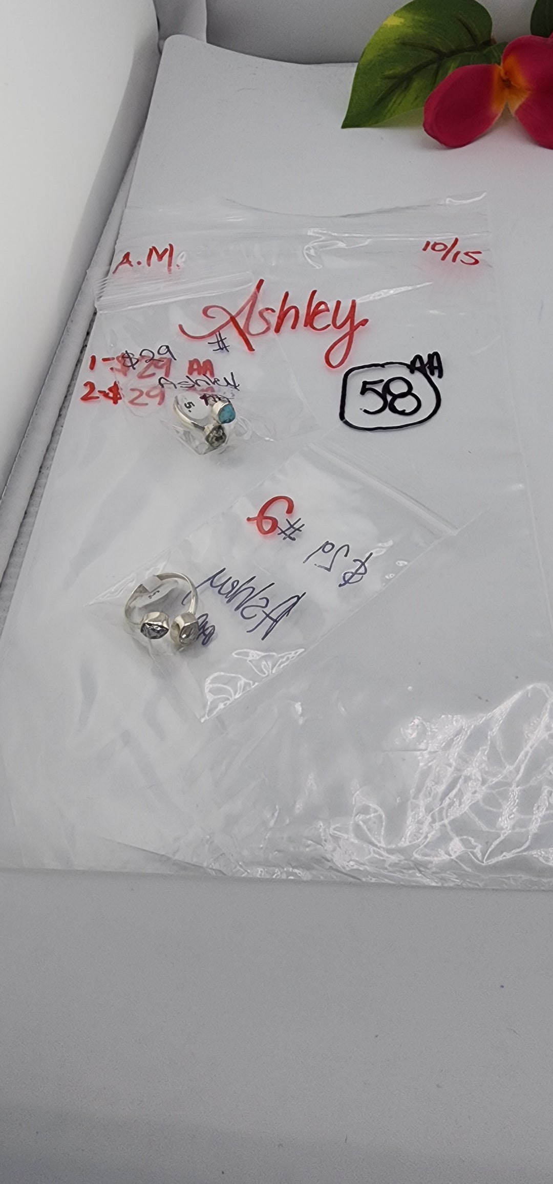 AM SHOW 48HR RESERVED FOR:  Ashley - 10/15/2025 FL tiktok Live Show - 2  Sterling Silver Items