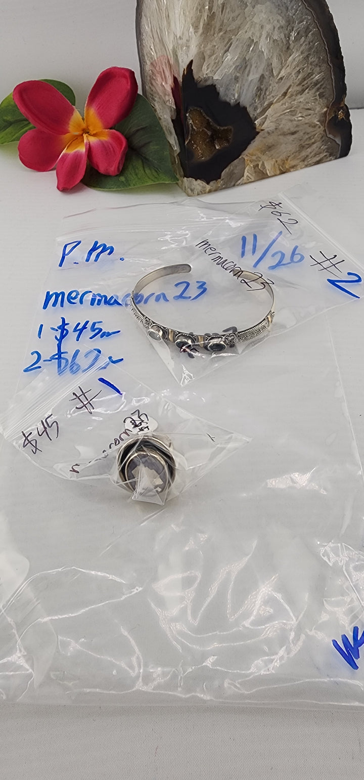 PM SHOW 48HR - RESERVED FOR: mermacorn23 - 11/26/2025 tiktok Live Show - 2 Sterling Silver Items