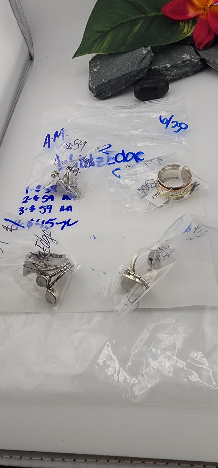 RESERVED FOR: WildzEdge - 6/30/2025 tiktok A.M Live Show - 4 Sterling Silver Items