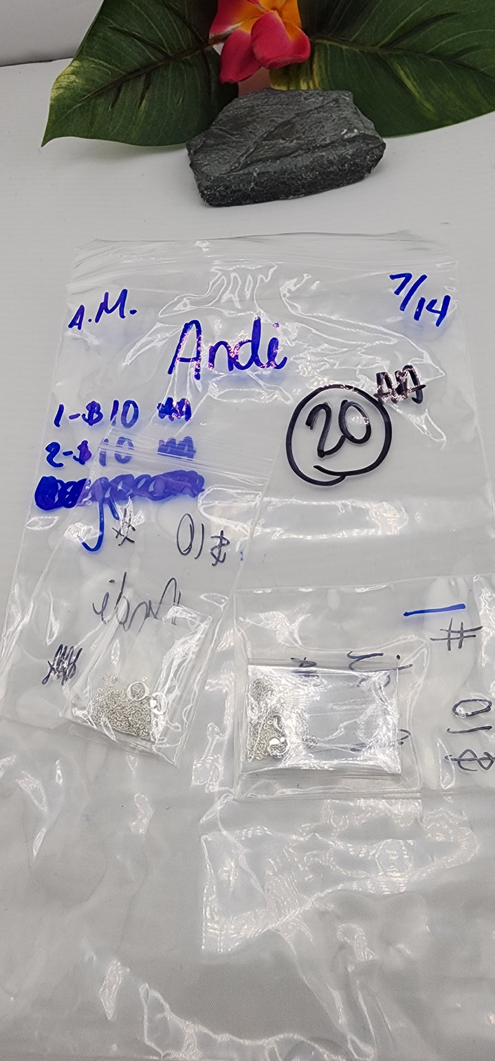 AM SHOW 48HR - RESERVED FOR: Andi - 7/14/2025 FL tiktok Live Show - 2 Sterling Silver Items