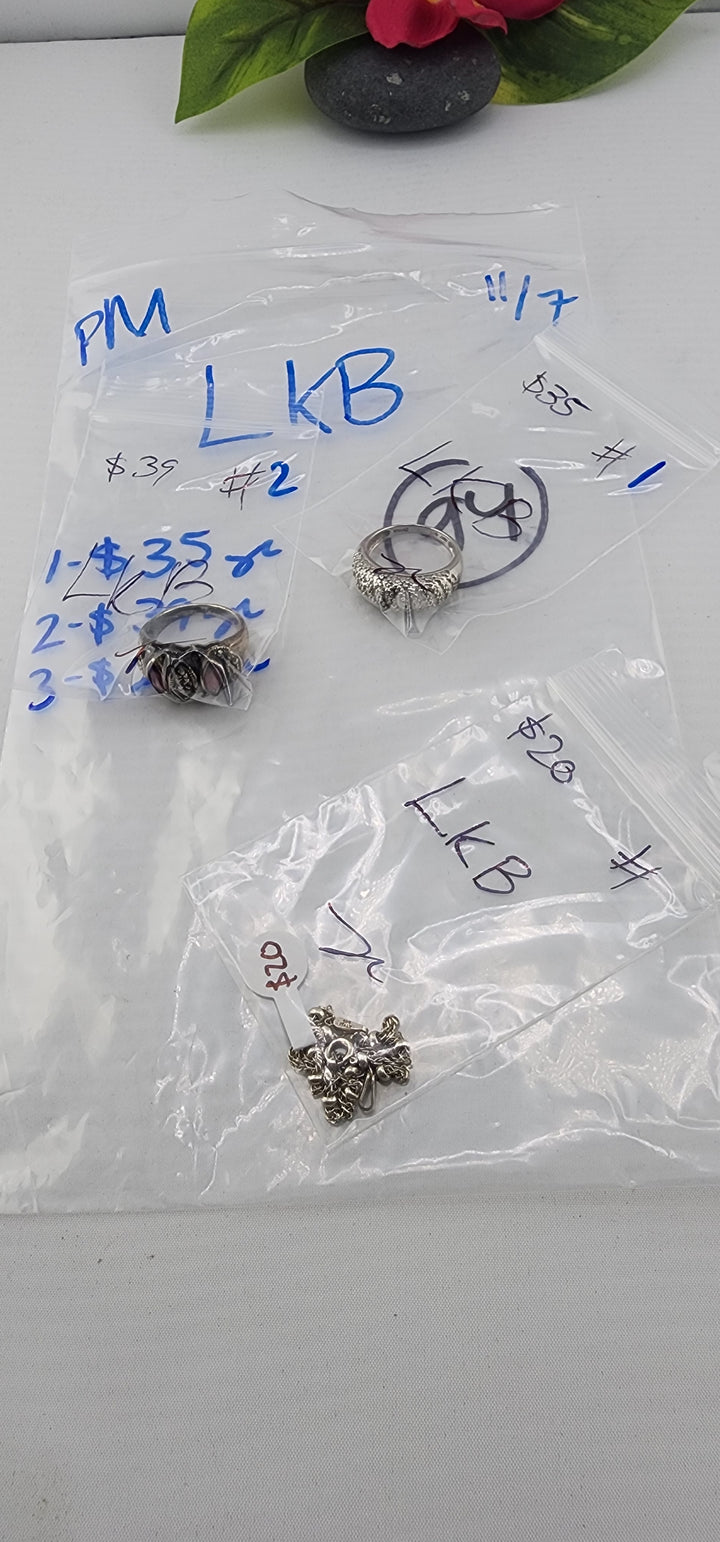 PM SHOW 48HR - RESERVED FOR: LKB - 11/7/2025 tiktok Live Show - 3 Sterling Silver Items
