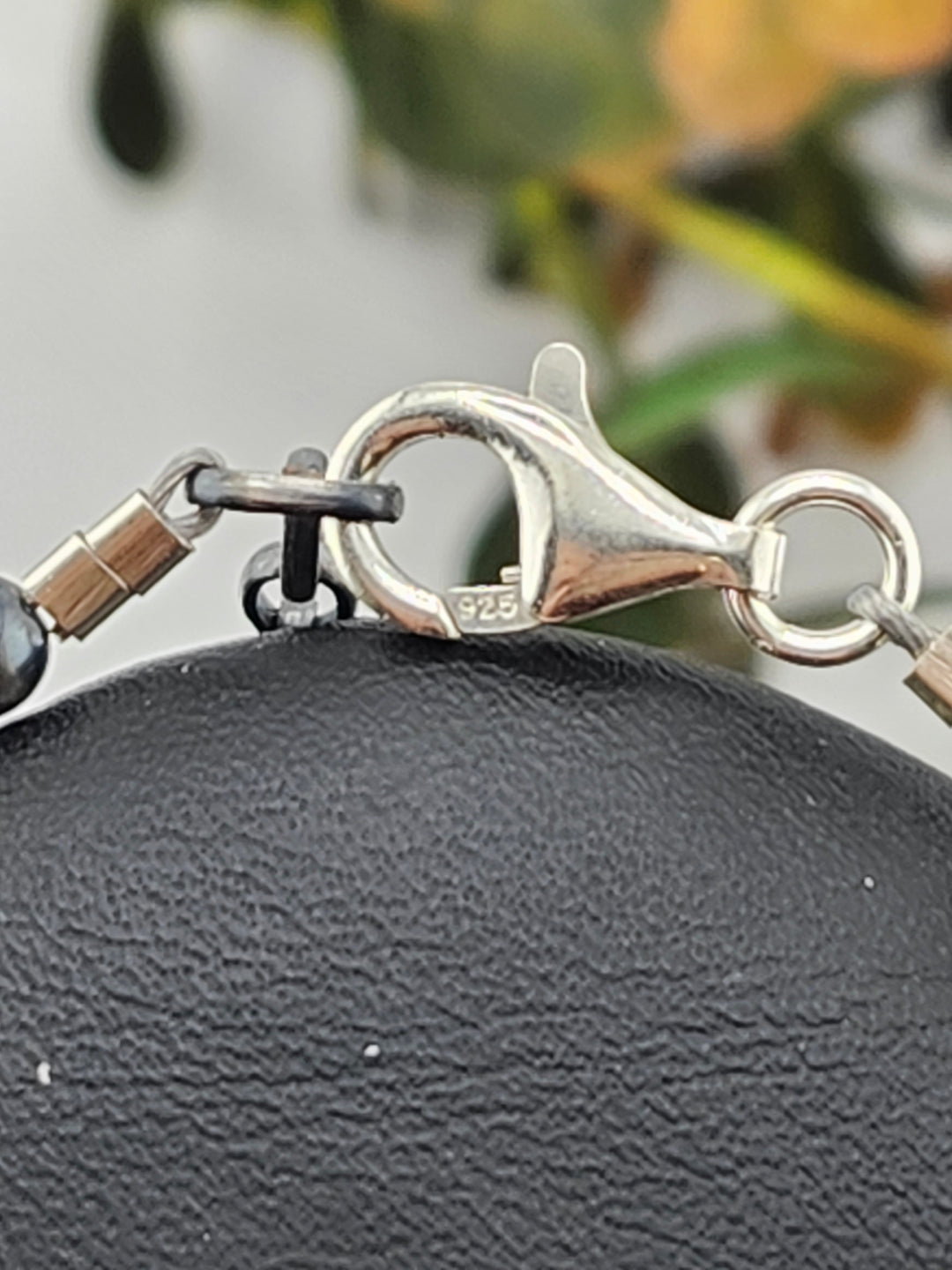 4mm 7"+1" Oxidized 925 Sterling Silver Bead Bracelet