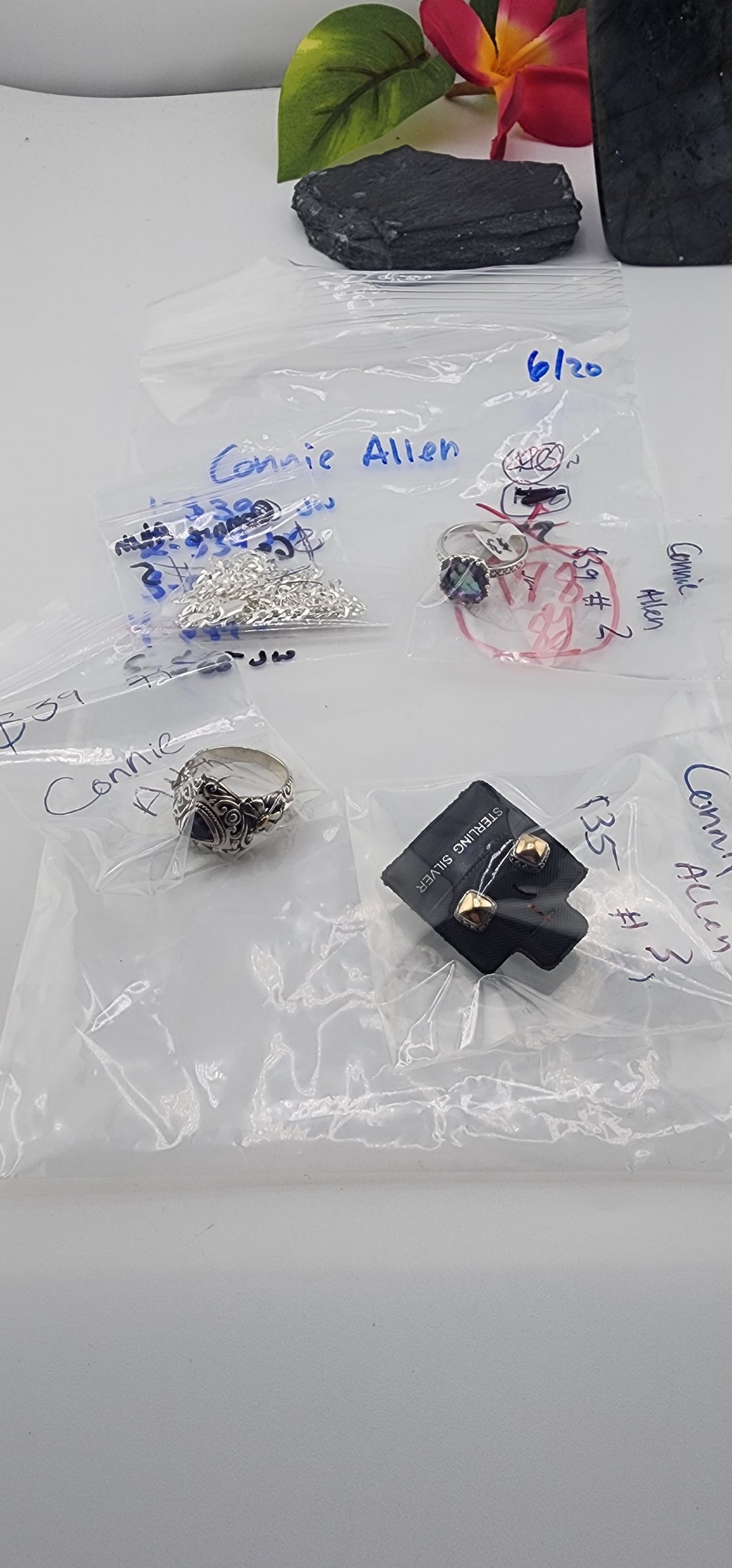 48HR - RESERVED FOR:  Connie Allen- 6/20/2025 FL tiktok Live Show - 3 Sterling Silver Items