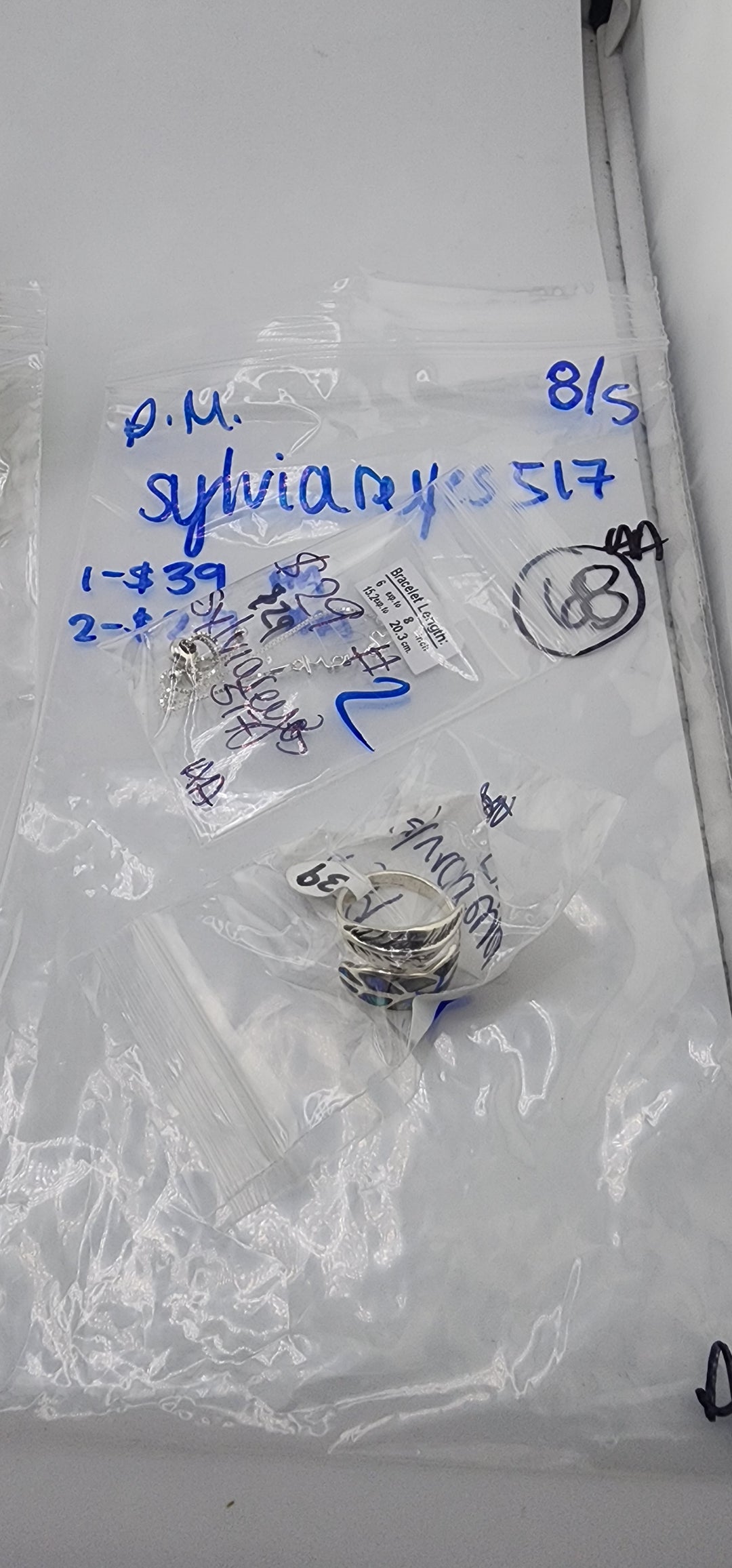 PM SHOW 48HR - RESERVED FOR:  sylviareyez517 - 8/5/2025 FL tiktok Live Show - 2 Sterling Silver Items