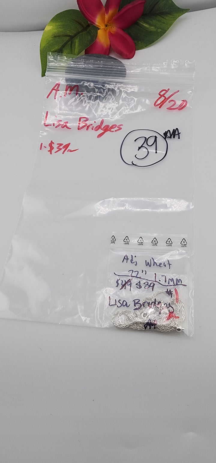 AM SHOW 48HR - RESERVED FOR: Lisa Bridges - 8/20/2025 FL tiktok Live Show - 1 Sterling Silver Items