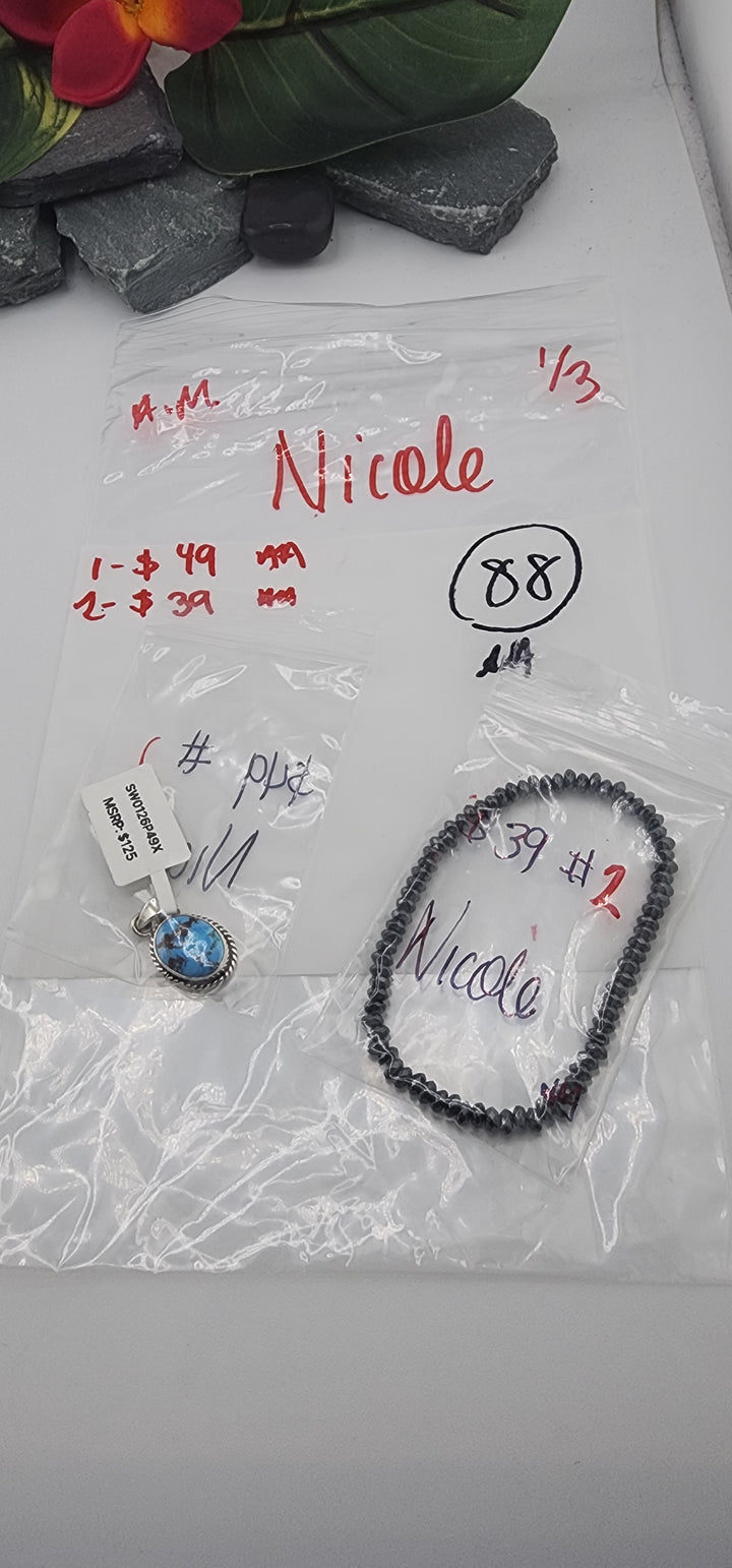 AM SHOW 48HR RESERVED FOR: Nicole - 1/3/2026 FL tiktok Live Show - 2 Sterling Silver Items