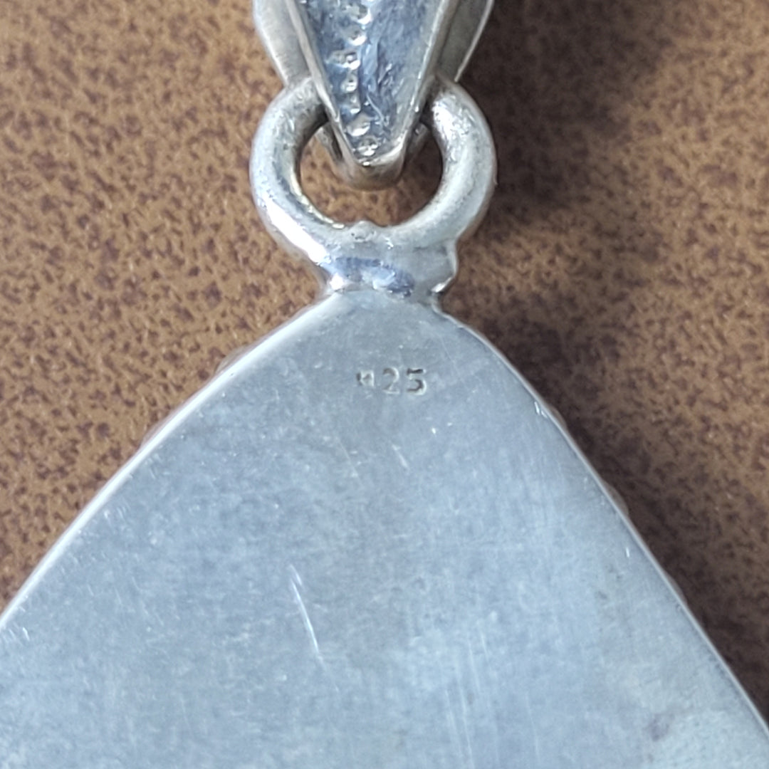 Natural Boulder Opal 925 Sterling Silver Pendant