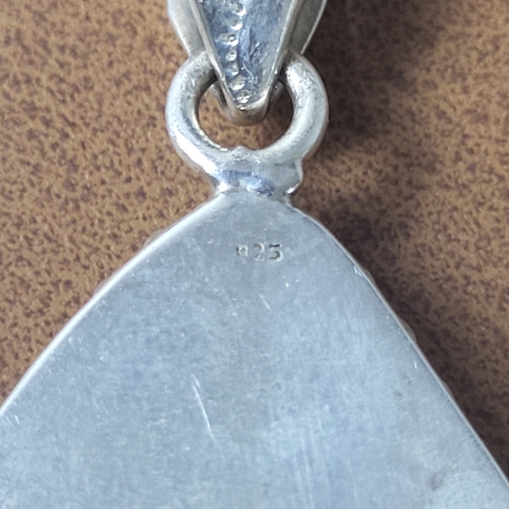 Natural Boulder Opal 925 Sterling Silver Pendant