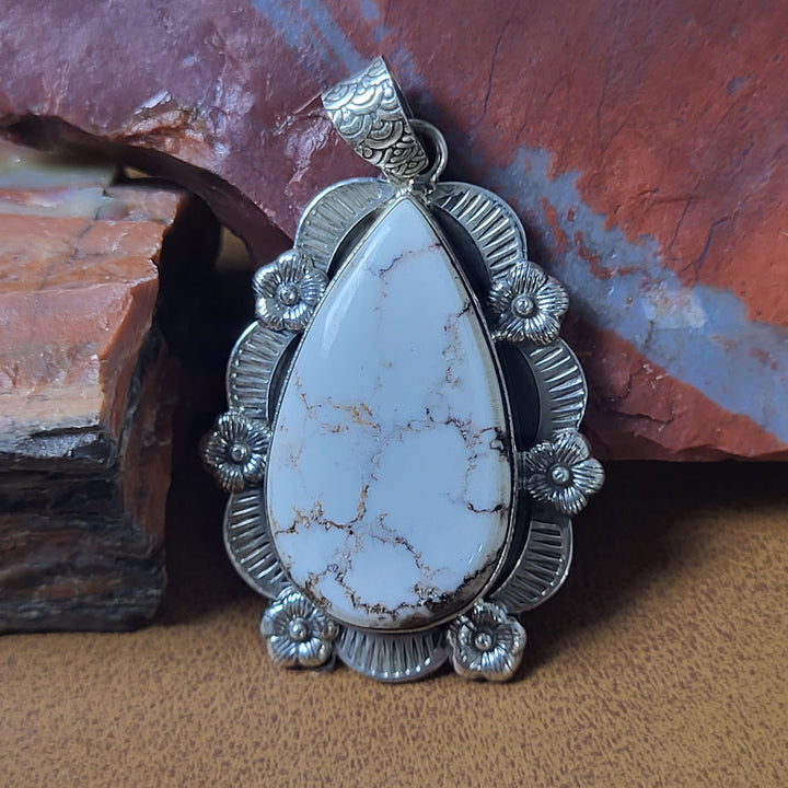Natural Wild Horse Jasper 925 Sterling Silver Pendant