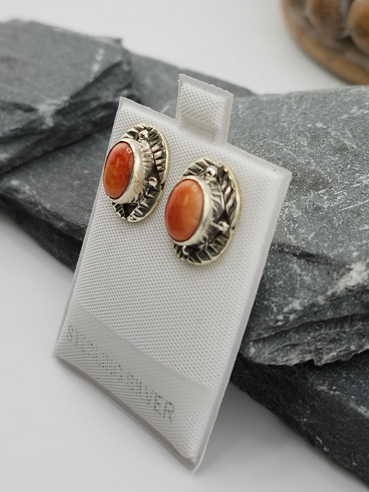 Spiny Oyster PostBack Earrings