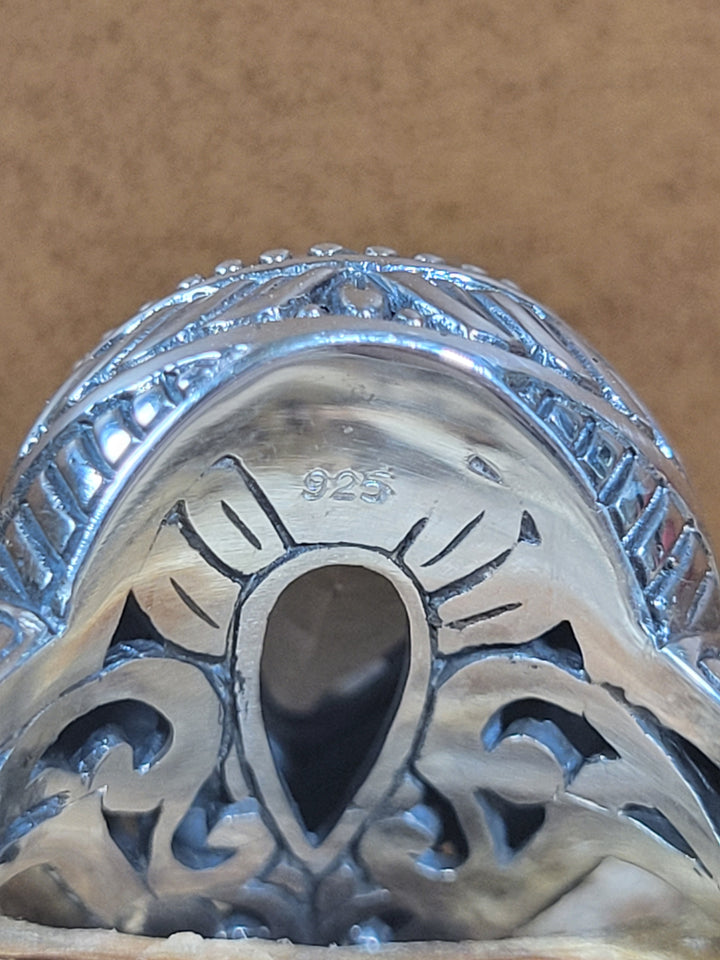 Mystic Quartz 925 Sterling Silver Ring - Size 8
