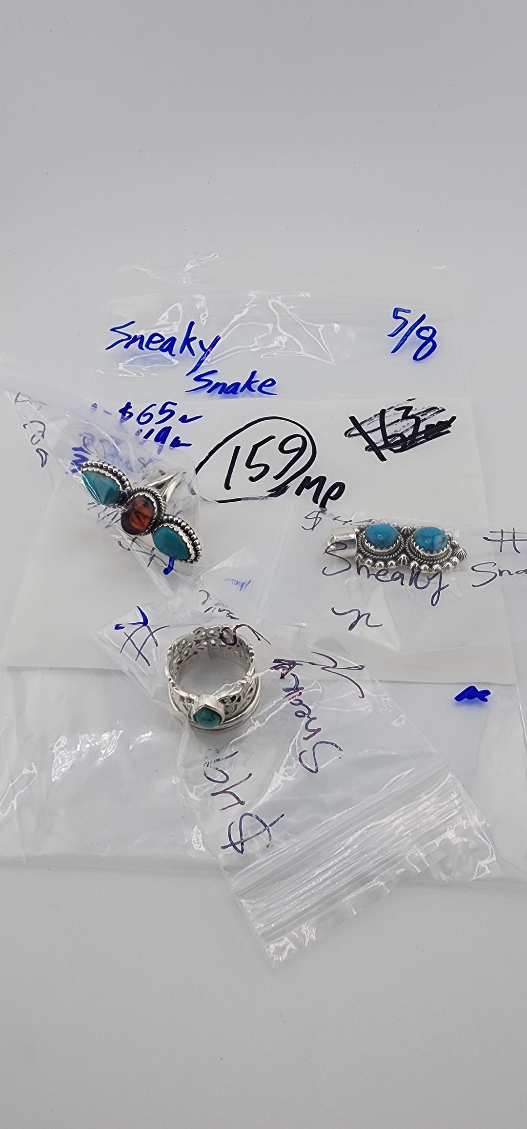 RESERVED FOR: Sneaky Snake - 5/8/2025 tiktok Live Show - 3 Sterling Silver Items
