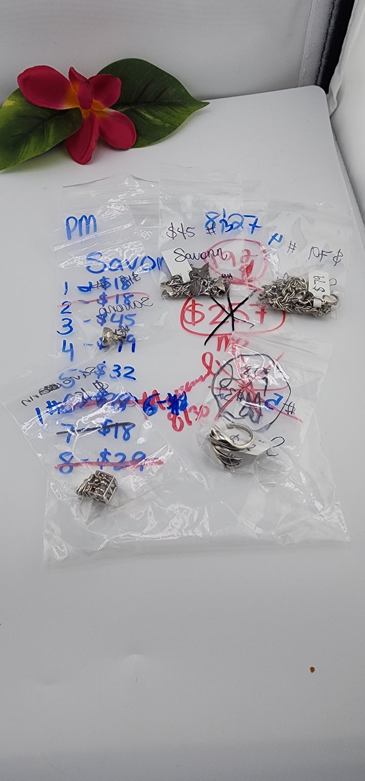 PM SHOW 48HR - RESERVED FOR: Savonn  - 8/27/2025 FL tiktok Live Show - 5 Sterling Silver Items