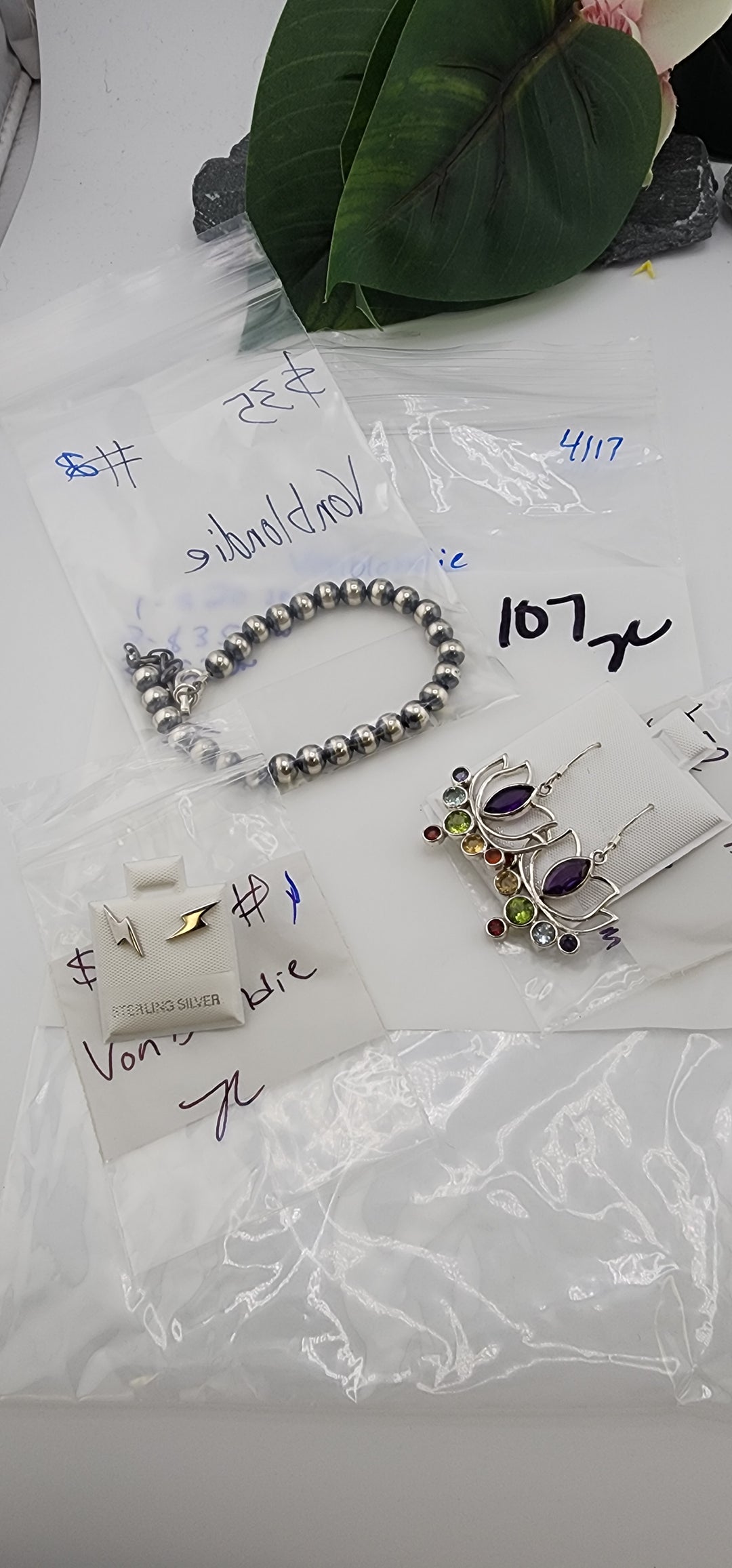 RESERVED FOR:  Vonblondie- 4/17/2025 tiktok Live Show - 3 Sterling Silver Items