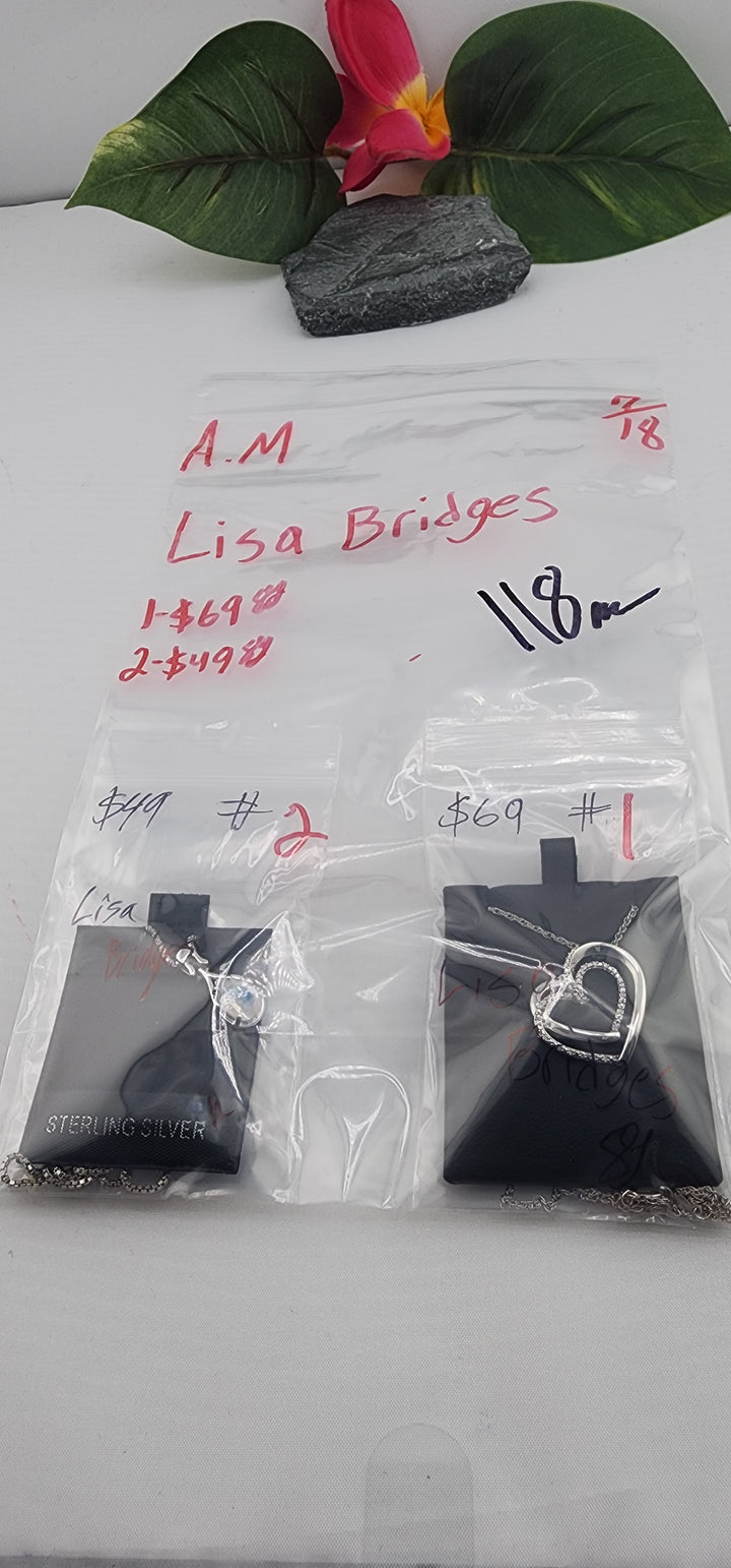 AM SHOW 48HR - RESERVED FOR: Lisa Bridges - 7/18/2025 FL tiktok Live Show - 2 Sterling Silver Items