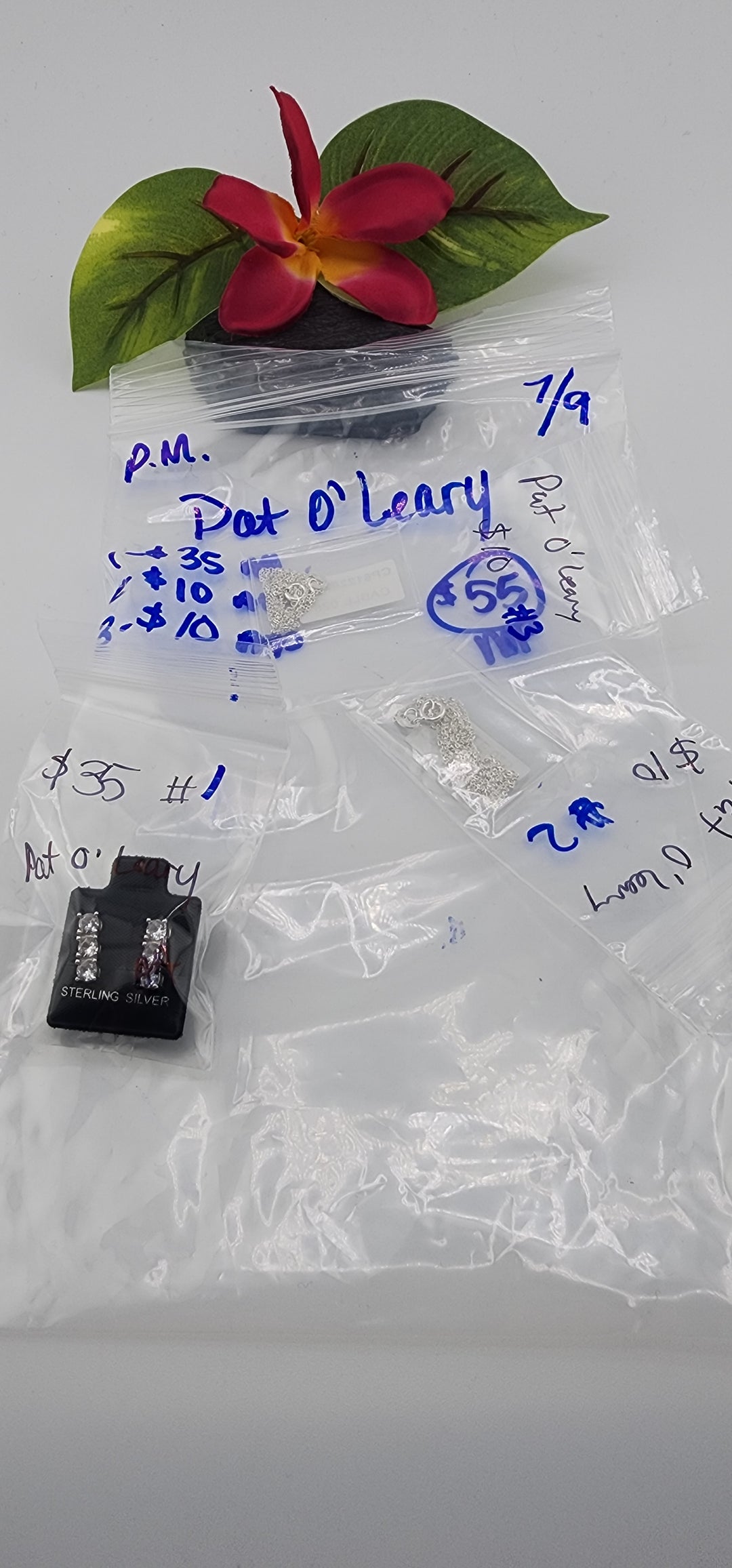 PM SHOW 48HR - RESERVED FOR: Pat O'Leary - 7/9/2025 FL tiktok Live Show - 3 Sterling Silver Items