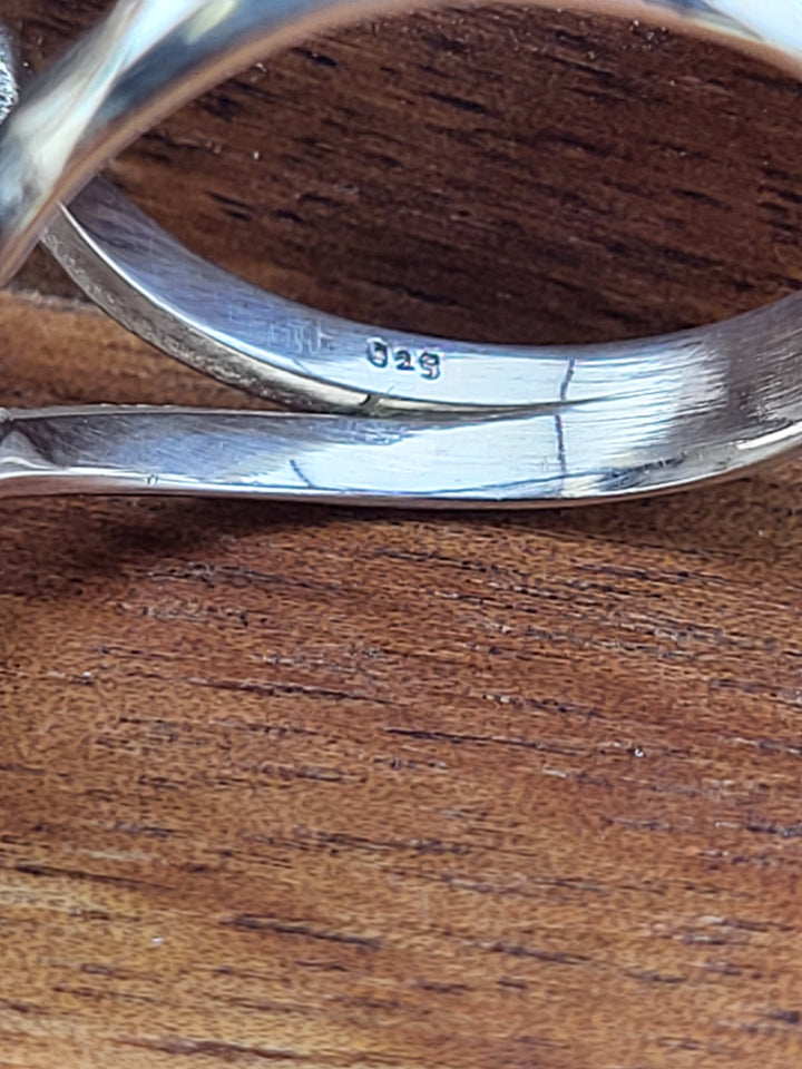 Mexican Matrix Opal in Rhyolite Ring