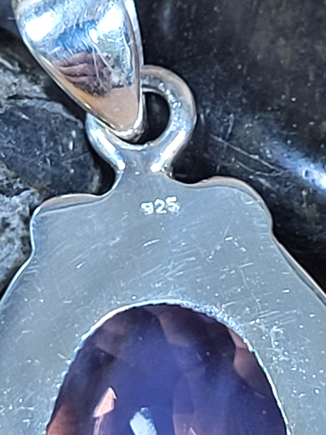 Natural Lavender Quartz 925 Sterling Silver Pendant - 1 1/2"