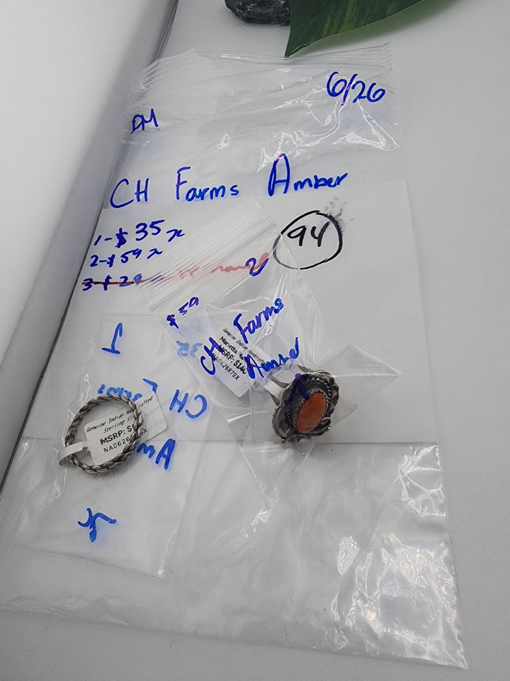 CH Farms Amber - 6/26/26 PM - 2 925 Sterling Silver