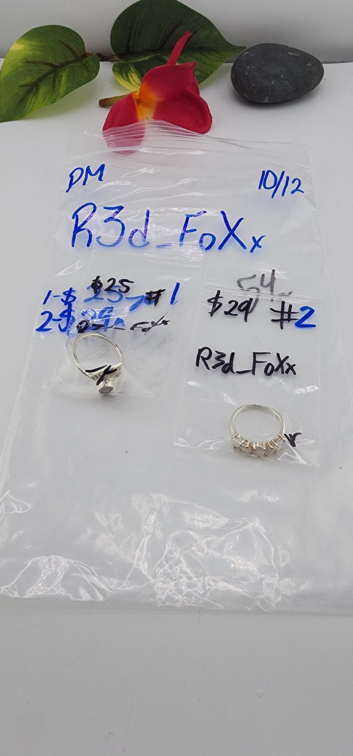 PM SHOW 48HR - RESERVED FOR: R3d_FoXx - 10/12/2025 FL tiktok Live Show - 2 Sterling Silver Items