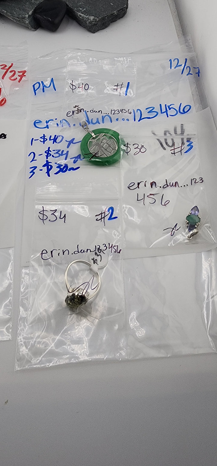 PM SHOW 48HR - RESERVED FOR: erin.dun...123456 - 12/27/2025 tiktok Live Show - 3 Sterling Silver Items