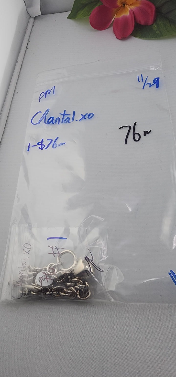 PM SHOW 48HR - RESERVED FOR: Chantal.xo - 11/29/2025 tiktok Live Show - 1 Sterling Silver Items