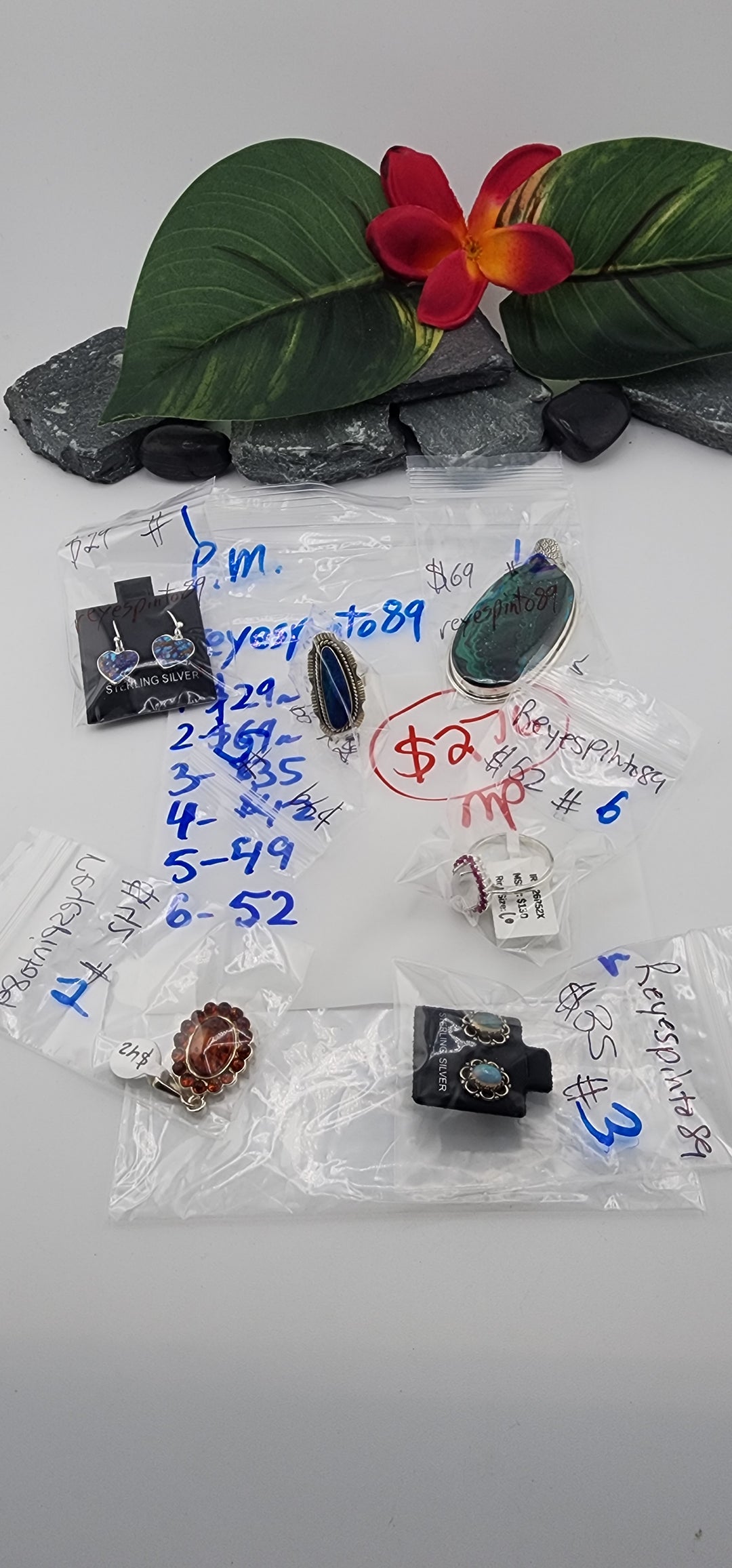 Custom sterling silver items PM SHOW  - RESERVED FOR: reyespinto89 - 1/6/2026 tiktok Live Show - 6 Sterling Silver Items