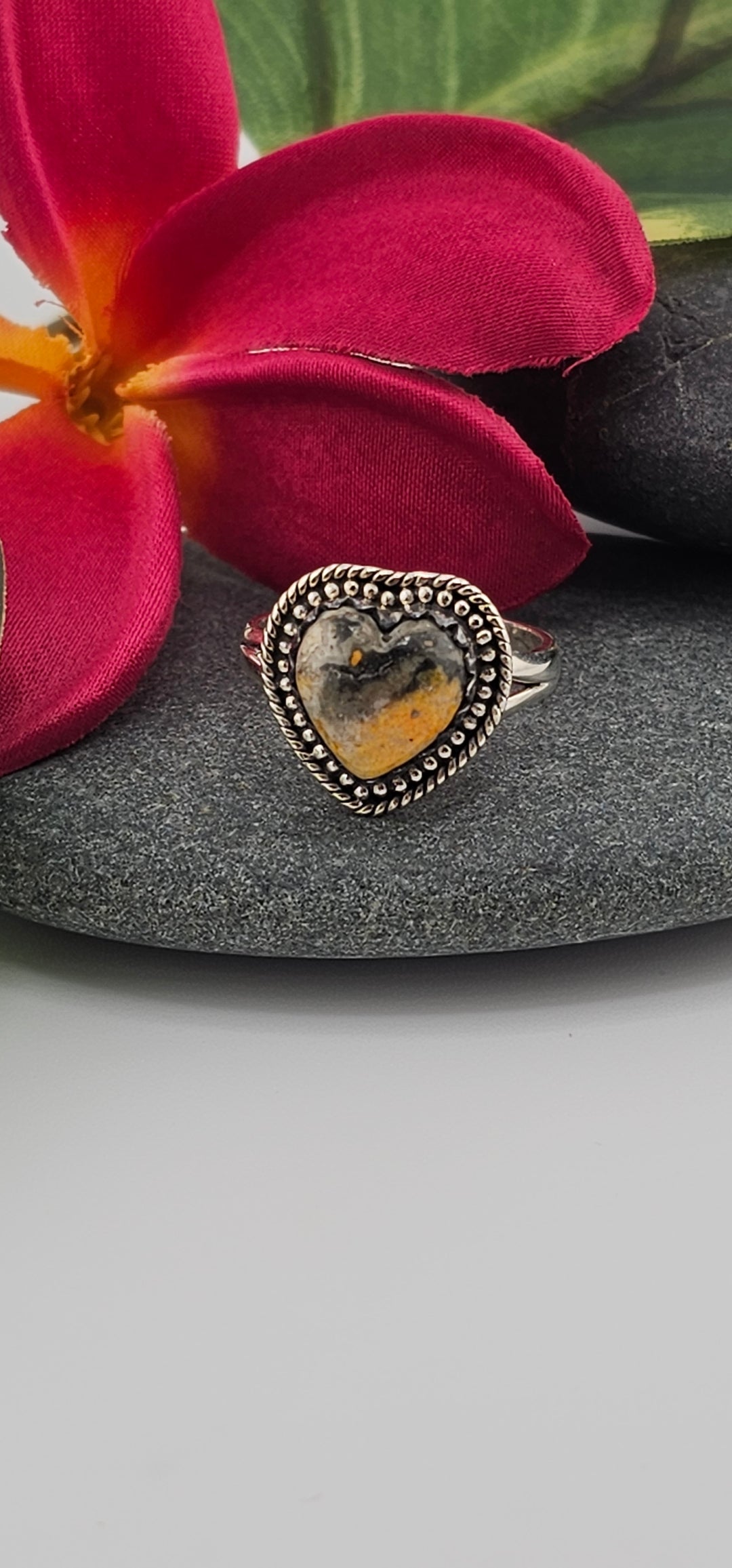 Bumblebee Jasper Ring Size 7