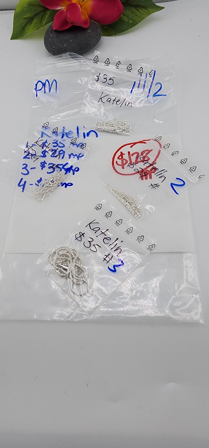 PM SHOW 48HR - RESERVED FOR: Katelin  - 11/2/2025 tiktok Live Show - 4 Sterling Silver Items