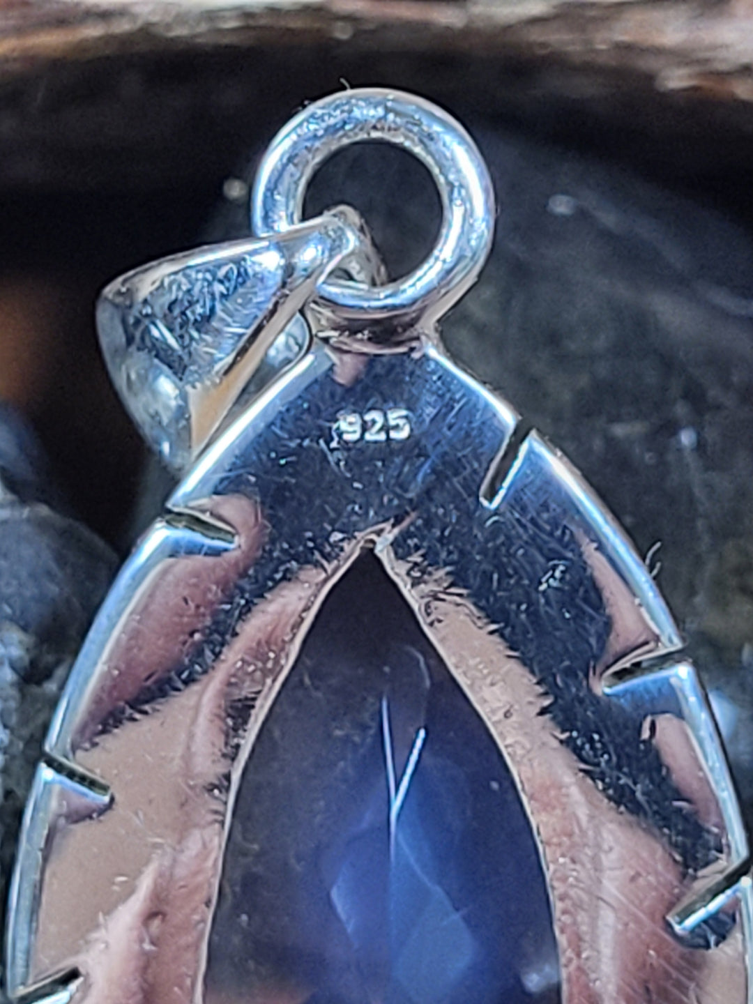 Natural Lavender Quartz 925 Sterling Silver Marquee Pendant - 1 1/2"