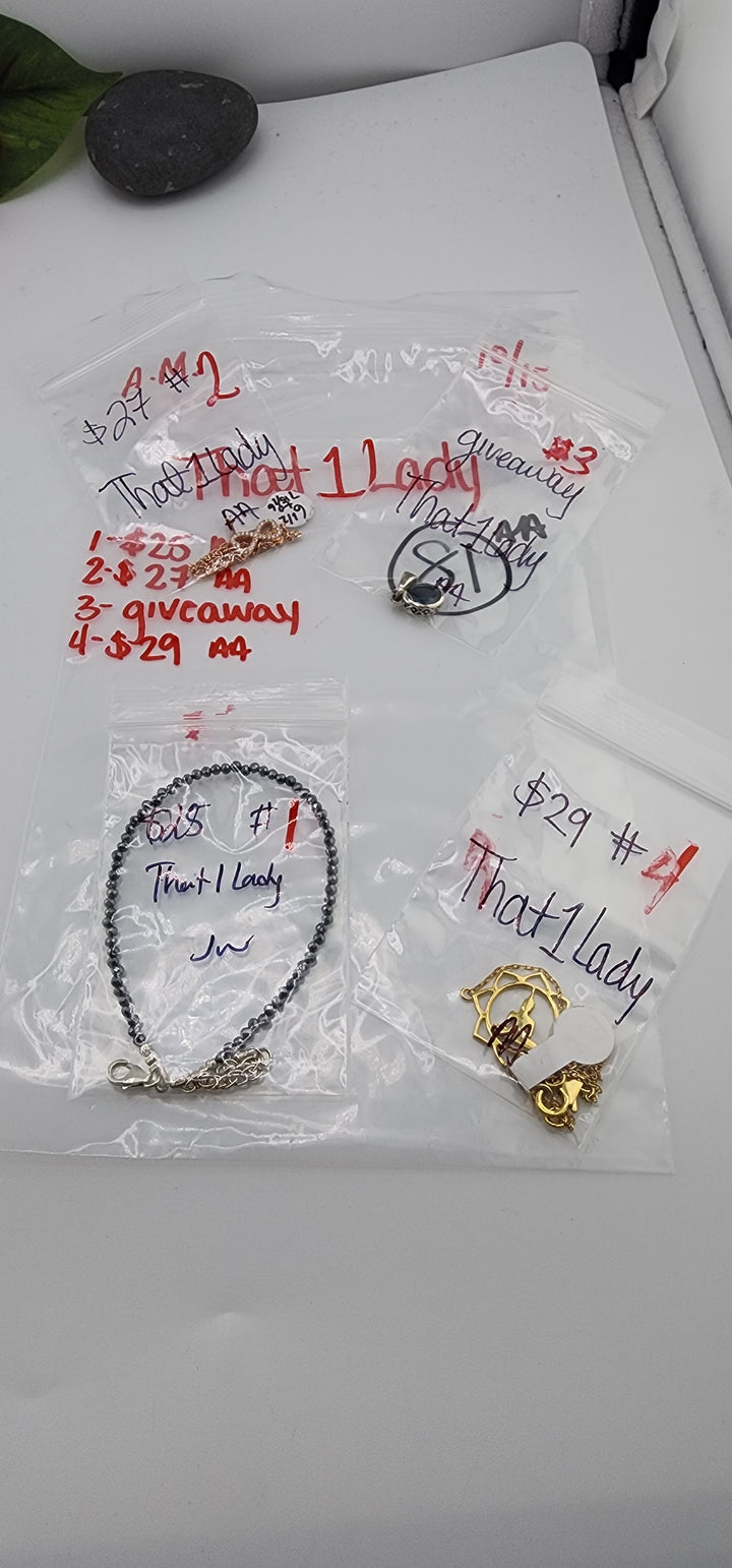 AM SHOW 48HR RESERVED FOR:  That1Lady - 10/15/2025 FL tiktok Live Show - 4 Sterling Silver Items
