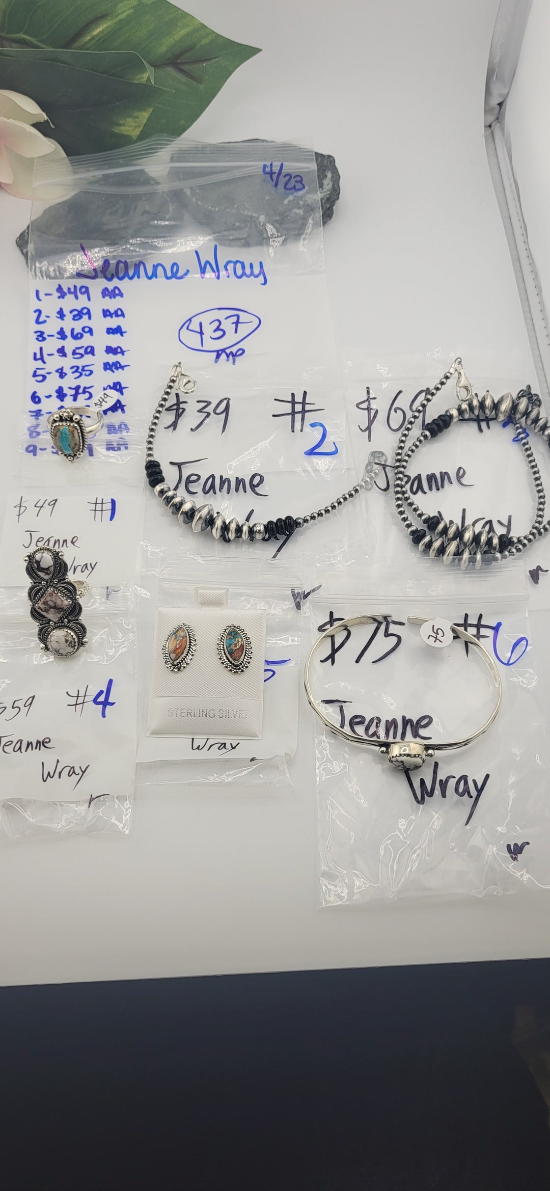 RESERVED FOR: Jeanne Wray - 4/23/2025 tiktok Live Show - 9 Sterling Silver Items
