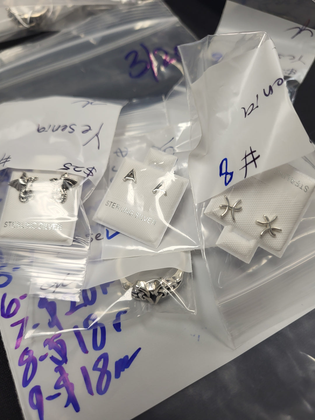 RESERVED FOR: yesenia  - 3/20/2025 Live Show - 9 Sterling Silver Items
