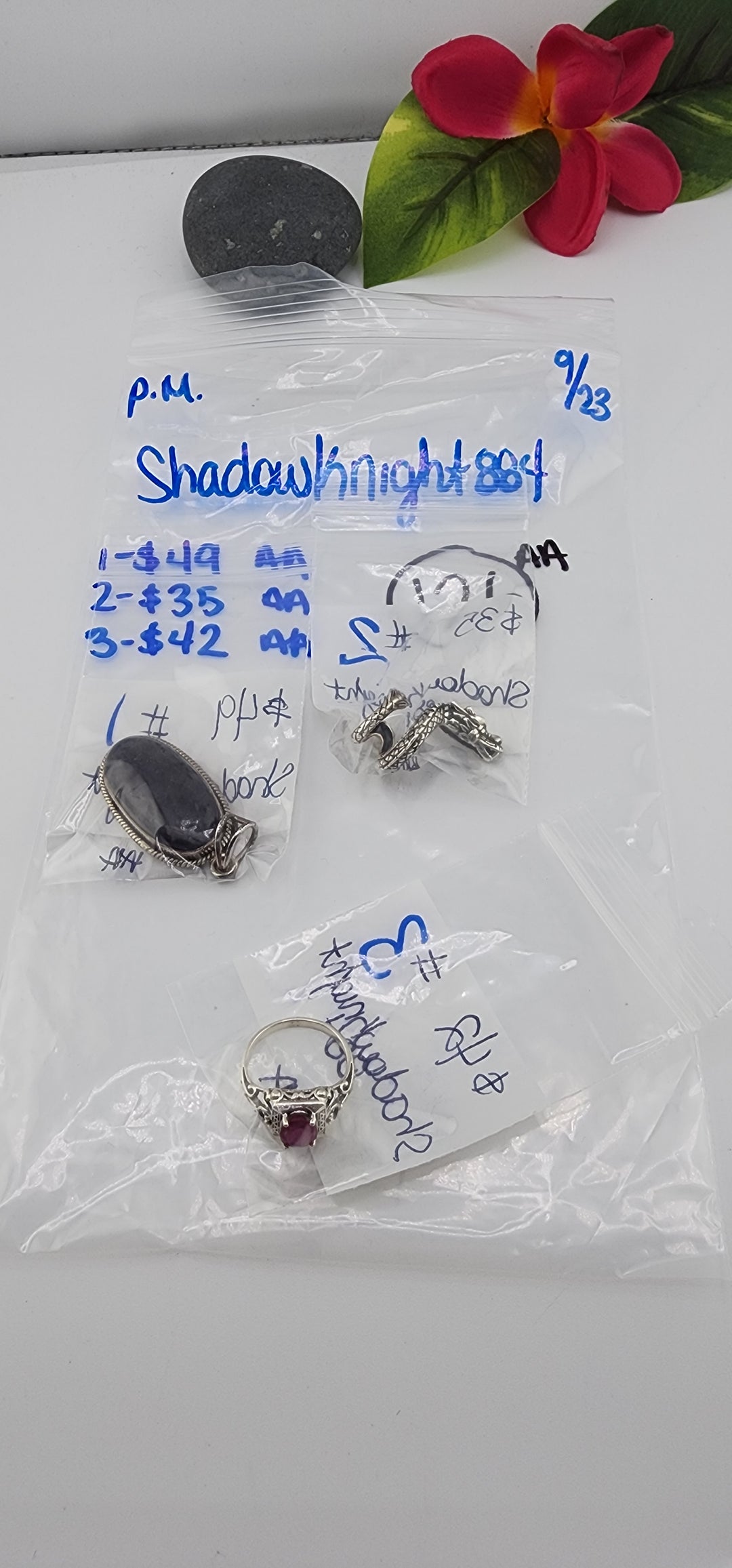 PM SHOW 48HR - RESERVED FOR: Shadowknight884 - 9/23/2025 FL tiktok Live Show - 3 Sterling Silver Items