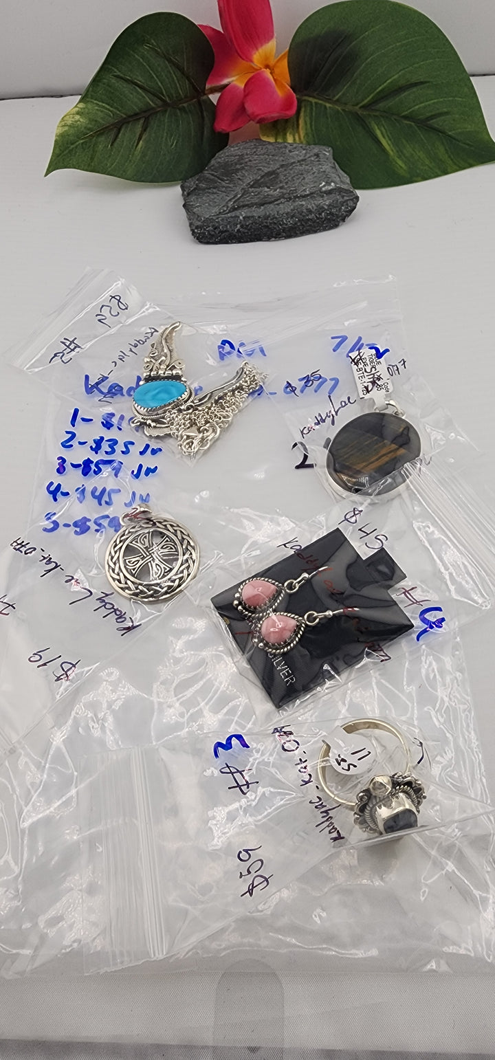 PM SHOW 48HR - RESERVED FOR:  KaddyLac_Kat_0777- 7/13/2025 FL tiktok Live Show -5  Sterling Silver Items