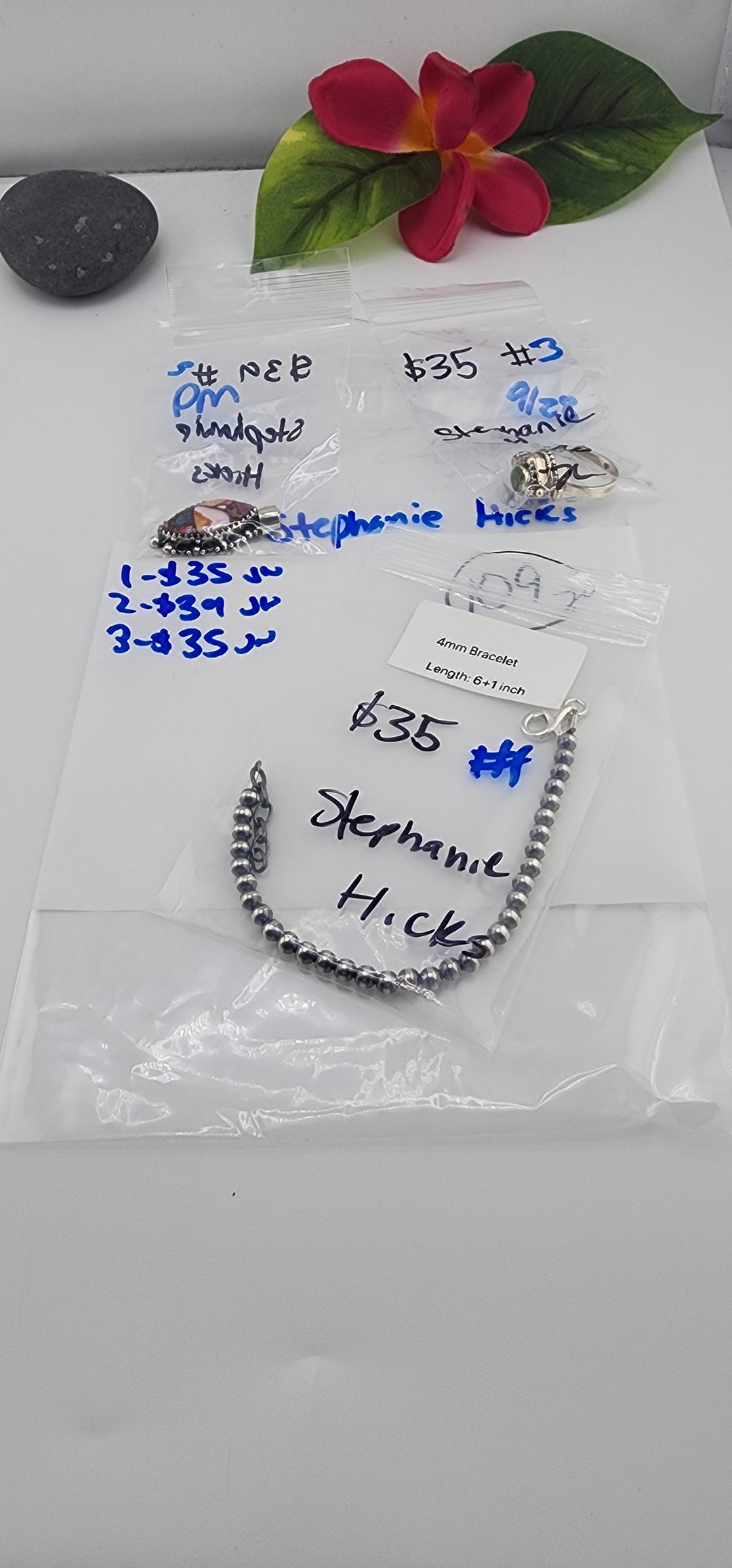 PM SHOW 48HR - RESERVED FOR: Stephanie Hicks - 9/28/2025 FL tiktok Live Show - 3 Sterling Silver Items