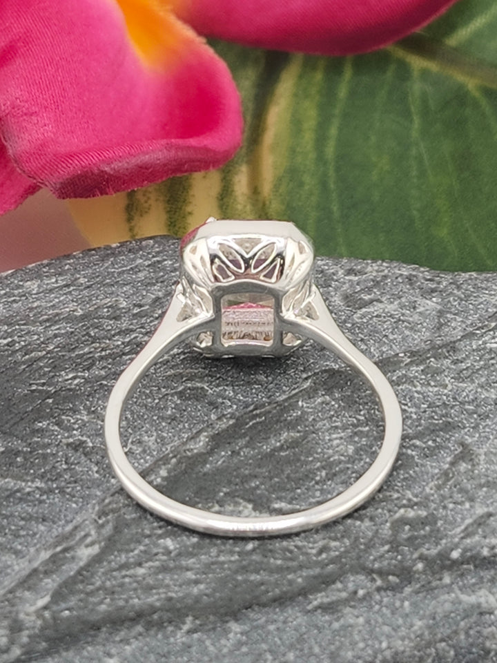 Ametrine/Cubic Zirconia 925 Sterling Silver Ring - Size 8