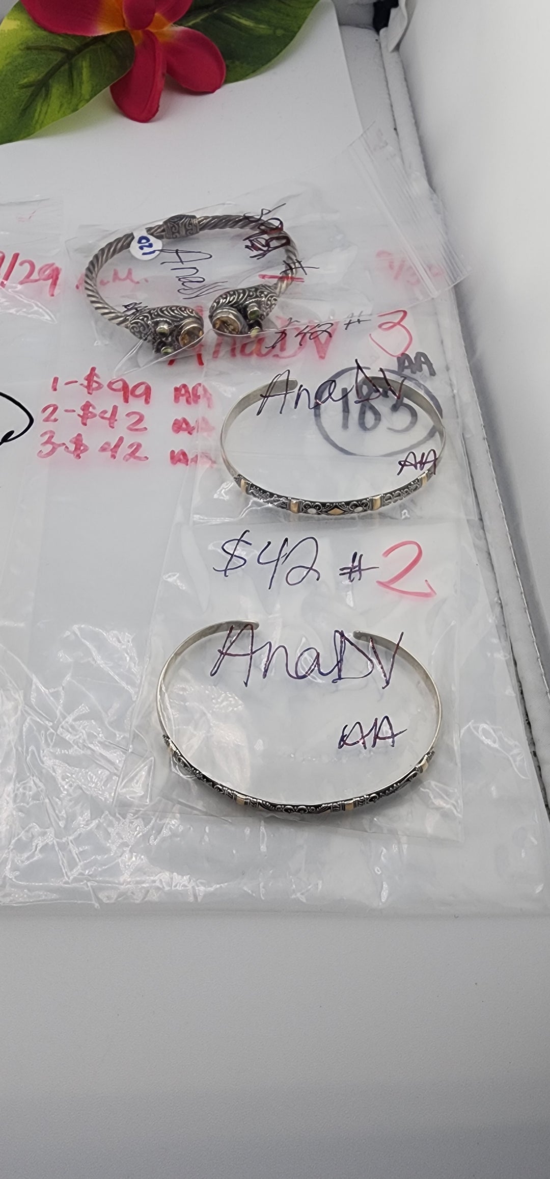 AM SHOW 48HR RESERVED FOR: AnaDV - 9/30/2025 FL tiktok Live Show - 3 Sterling Silver Items