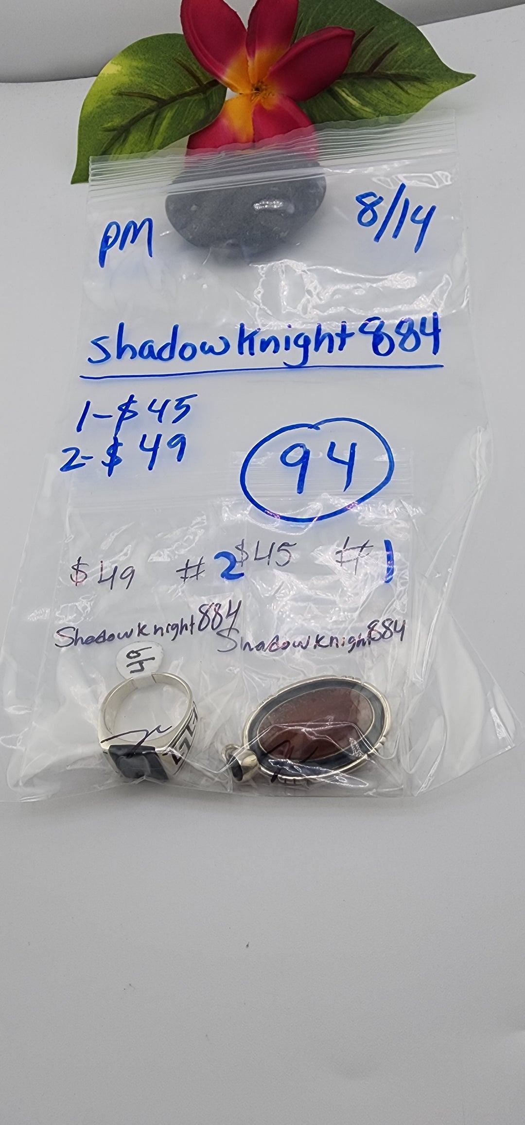 PM SHOW 48HR - RESERVED FOR: Shadowknight884 - 8/14/2025 FL tiktok Live Show - 2 Sterling Silver Items