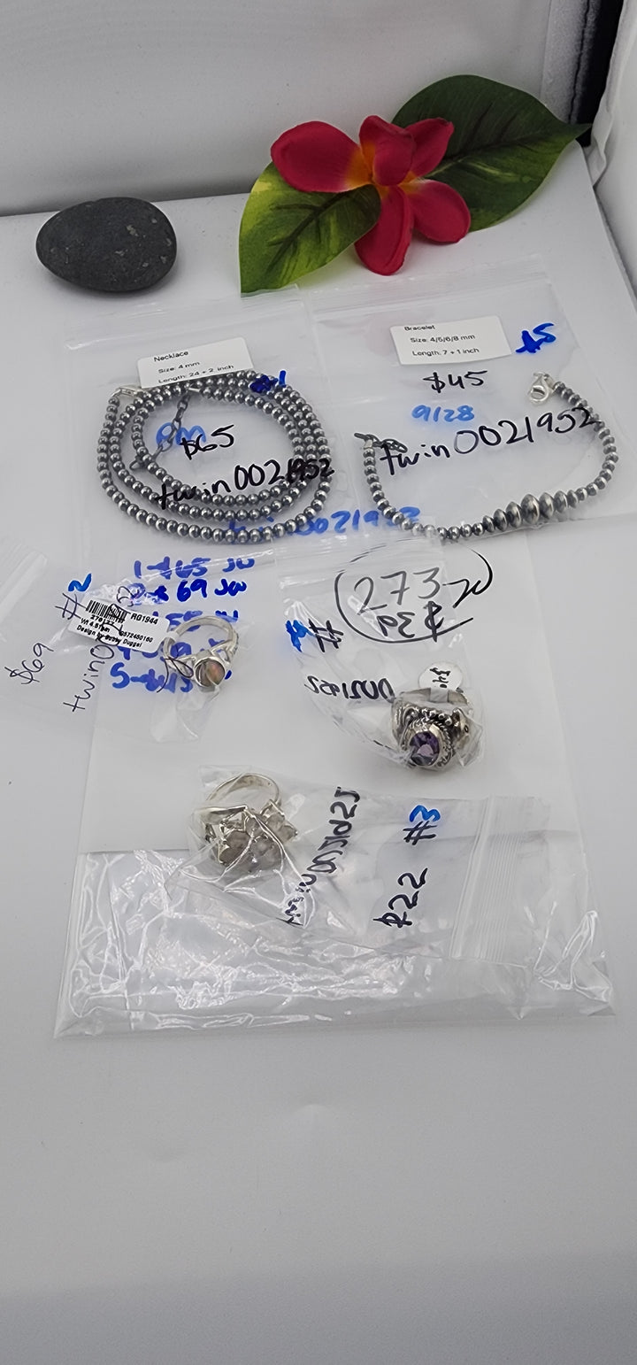 PM SHOW 48HR - RESERVED FOR: twin0021952 - 9/28/2025 FL tiktok Live Show - 5 Sterling Silver Items (Copy)