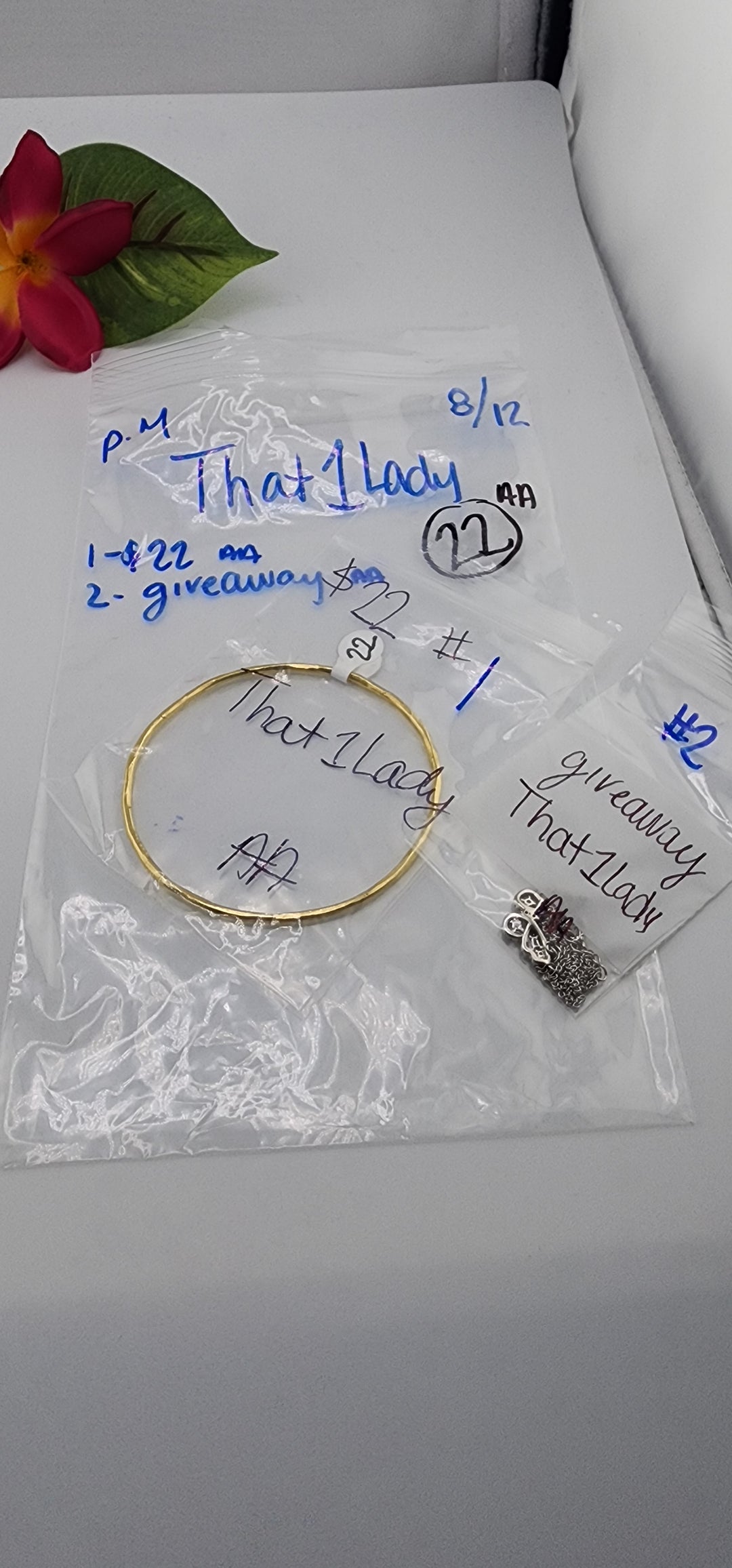 PM SHOW 48HR - RESERVED FOR: That1Lady - 8/12/2025 FL tiktok Live Show - 2 Sterling Silver Items
