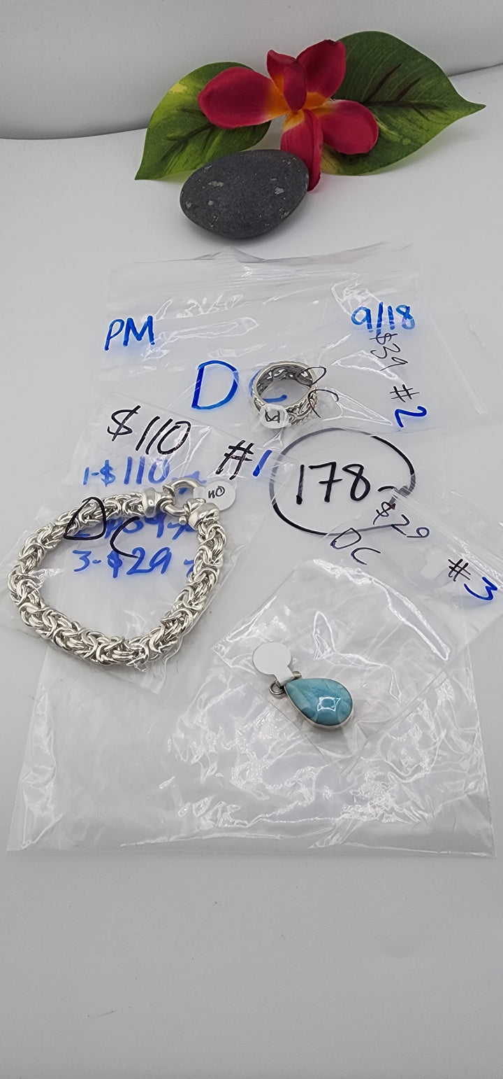 PM SHOW 48HR - RESERVED FOR: DC - 9/18/2025 FL tiktok Live Show - 3 Sterling Silver Items