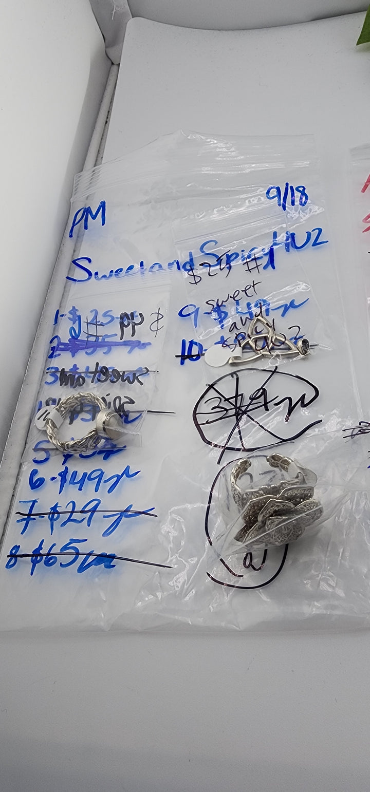 PM SHOW 48HR - RESERVED FOR: SweetandSpicy4U2 - 9/18/2025 FL tiktok Live Show - 3 Sterling Silver Items