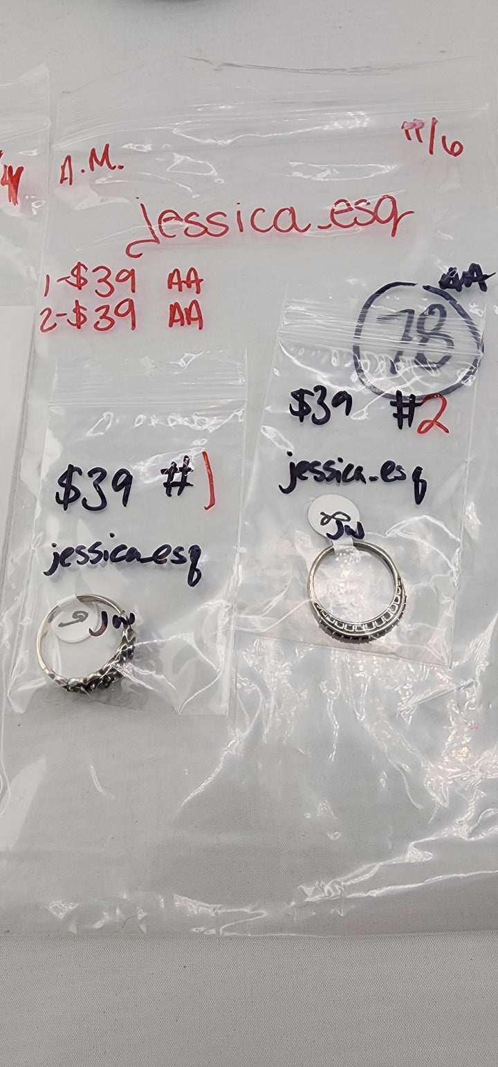 AM SHOW 48HR RESERVED FOR: jessica_esq  - 11/6/2025 FL tiktok Live Show - 2 Sterling Silver Items