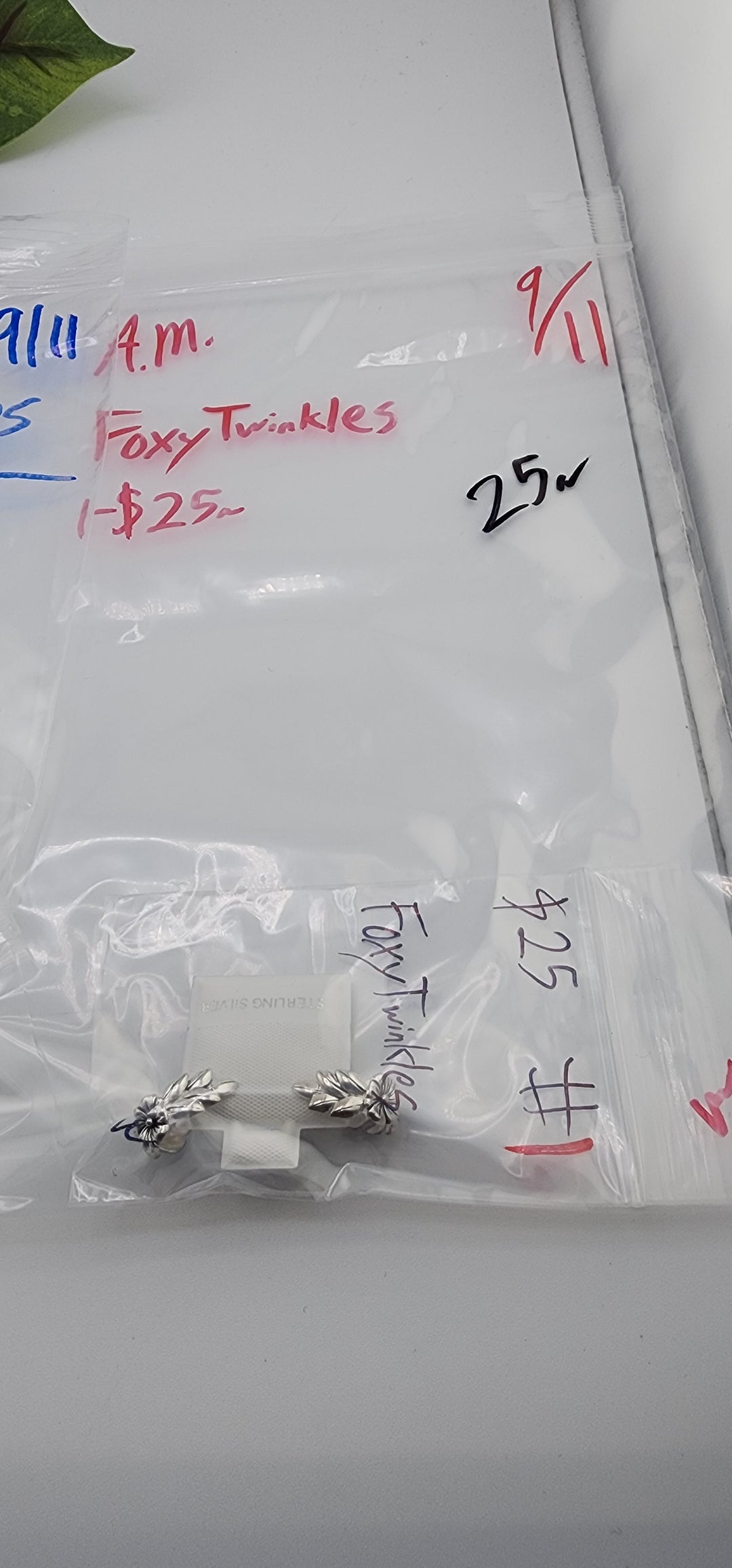 AM SHOW 48HR - RESERVED FOR: FoxyTwinkles - 9/11/2025 FL tiktok Live Show - 1 Sterling Silver Items